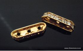 Preciosa Diamante Spacer Gold/Crystal 3Hole 