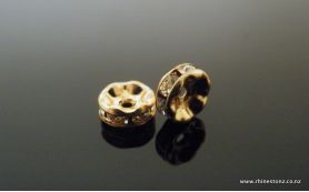 Preciosa Diamante Rondelle Gold/Crystal 6mm