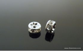 Preciosa Diamante Spacer Silver/Crystal 4.5mm